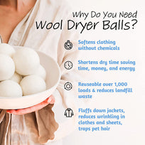 6 Wool Dryer Balls + Scenting Spray Bundle