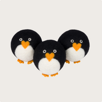 3-Pack Marching Penguins Hand-Felted Wool Dryer Balls