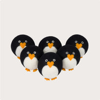 6-Pack Marching Penguins Hand-Felted Wool Dryer Balls