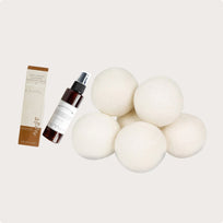 6 Wool Dryer Balls + Scenting Spray Bundle